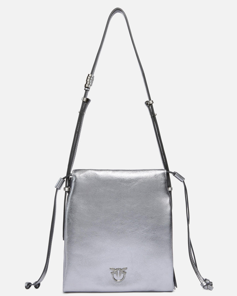 PINKO SLOUCHY MINI METALLIC SUEDE