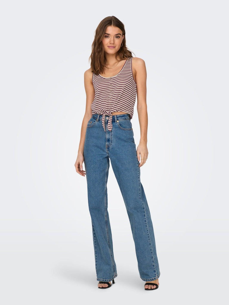 ONLY ONLCANNES S/L GLITTER KNOT TOP JRS