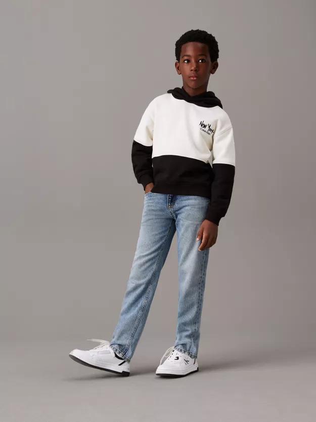 CALVIN KLEIN JEANS BRUSHED FLEECE CLR BLOCK HOODI