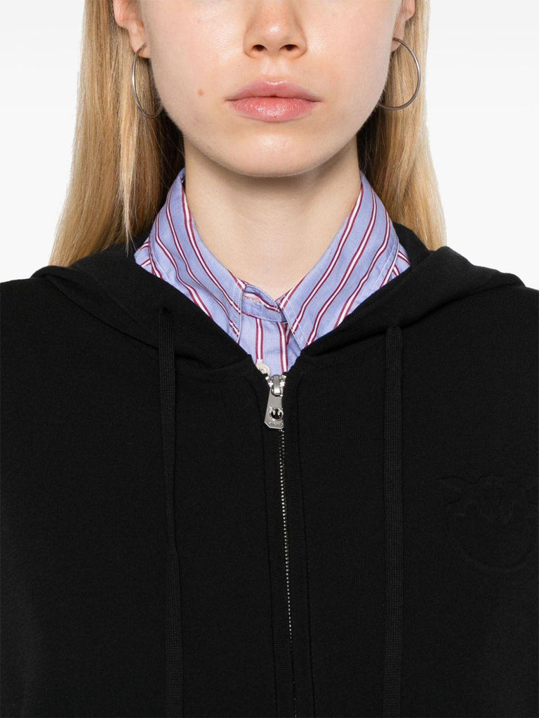 PINKO TIRAGE HOODIE CARDIGAN RASATO