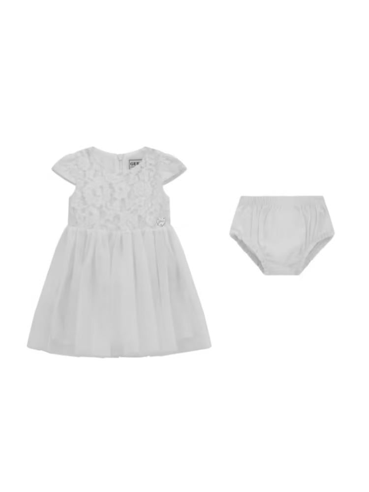 GUESS MIXED FABRIC SS DRESS_CEREMONY