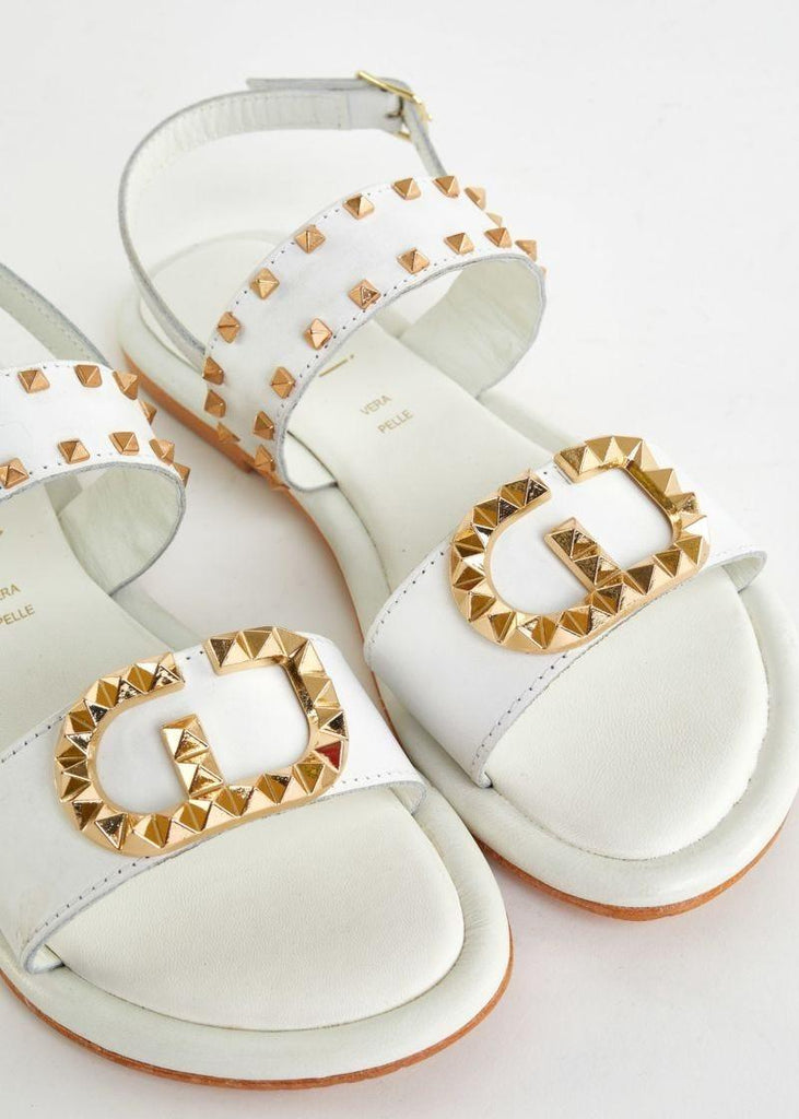 GAUDI SANDALO FLAT BICE LEATHER