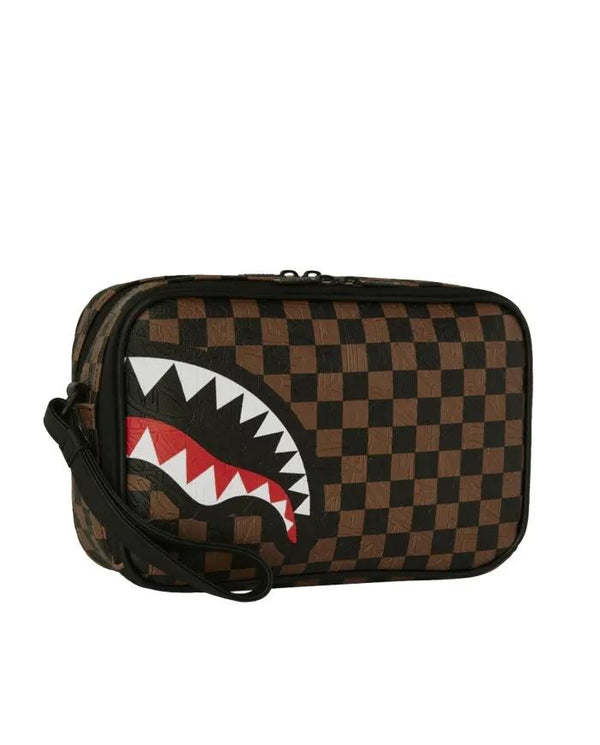 SPRAYGROUND CHECK 2 EMBOSS TOILETRY BAG