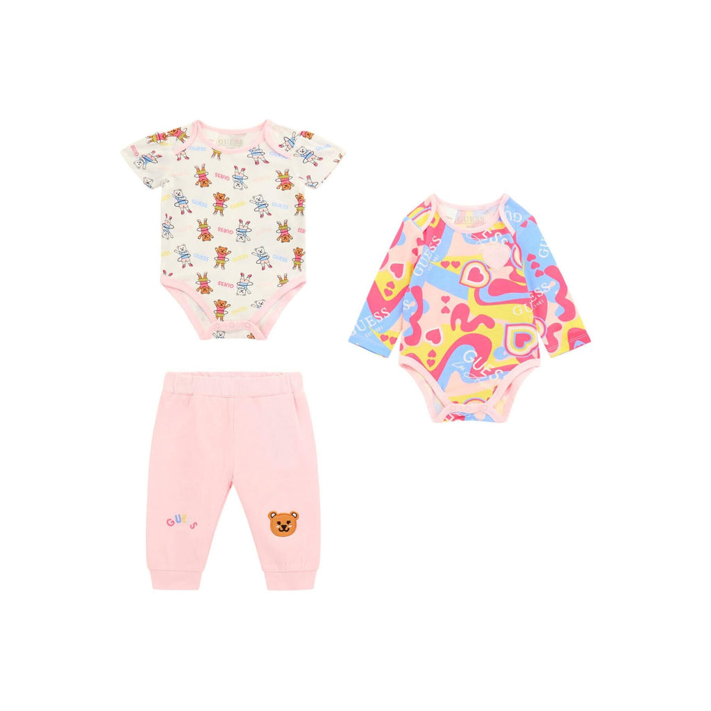 GUESS SET SS BODY+LS BODY+PANTS