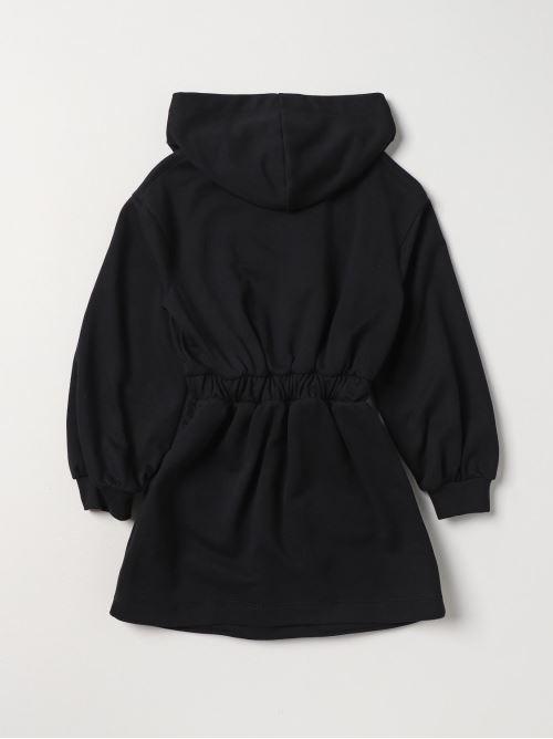 ELISABETTA FRANCHI La Mia Bambina ABITO IN FELPA CON PLACCA EF NERO