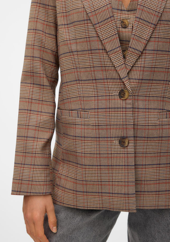 VERO MODA VMELLIE LS LOOSE CHECK BLAZER