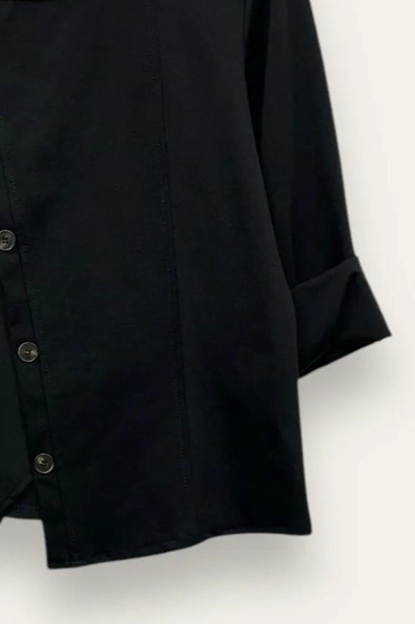 LOVEme Blusa punto milano con bottoni decorativi trasversali