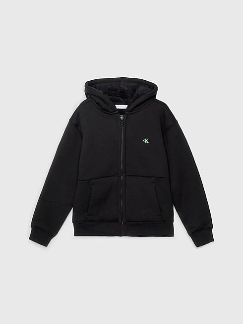 CALVIN KLEIN JEANS GLOW IN A DARK TEDDY ZIP-THROU