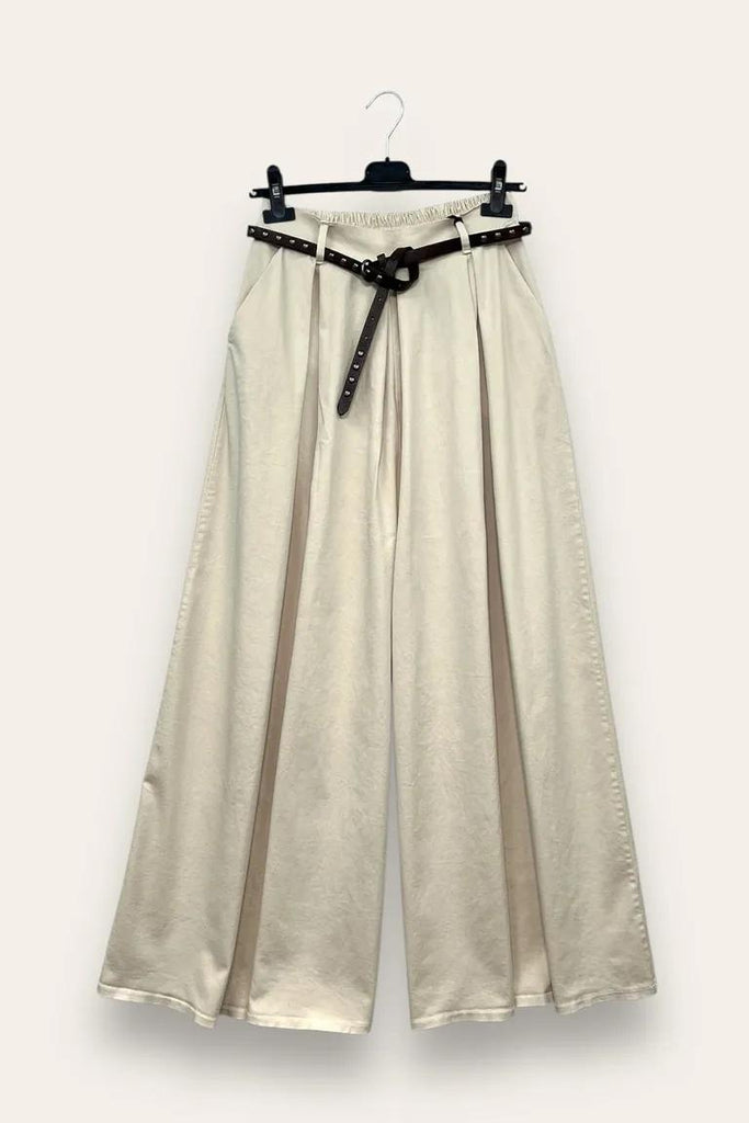 LOVEme Pantalone a pieghe, elastico retro vita