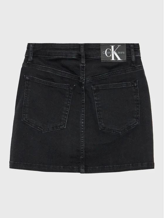 CALVIN KLEIN JEANS STRAIGHT SKIRT WASHED BLACK TA