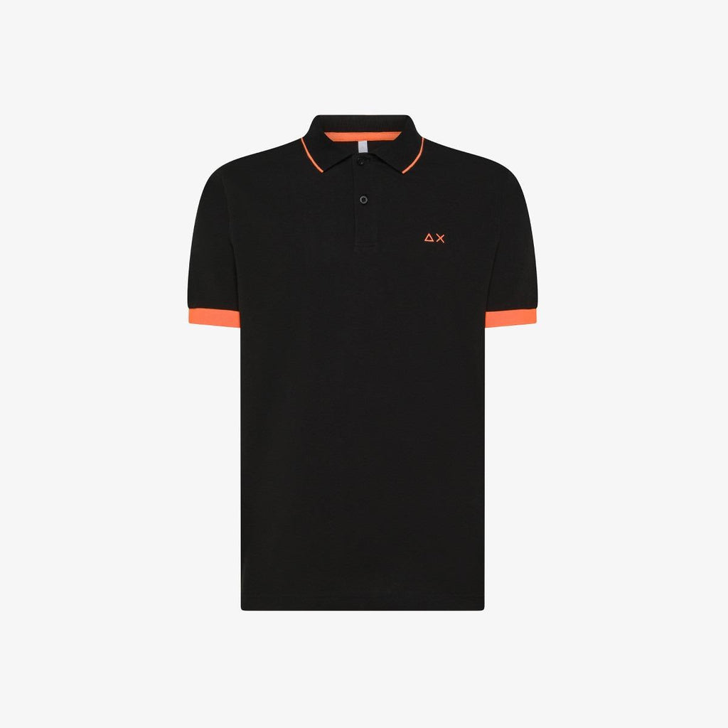 SUN68 POLO SMALL STRIPE FLUO S/S