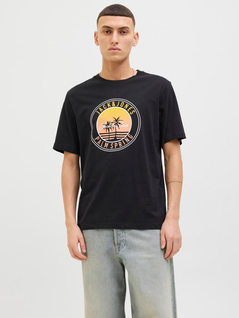 JACK AND JONES JJPALM TEE SS CREW NECK LN