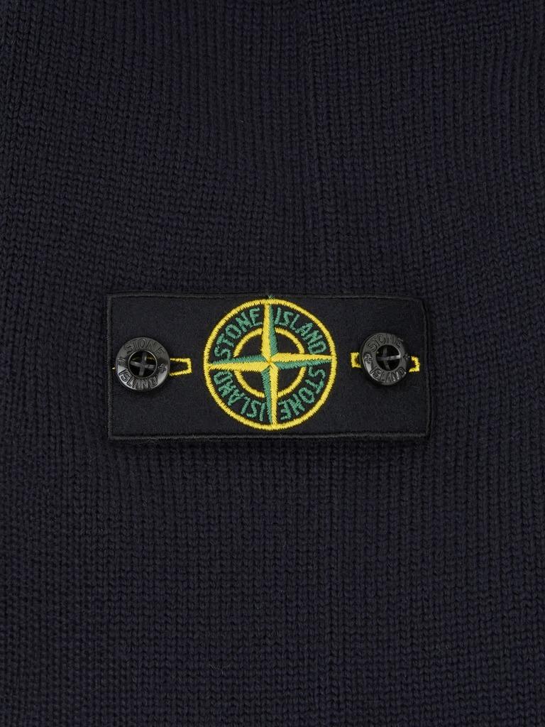 STONE ISLAND JUNIOR Maglione Girocollo In Cotone Bianco