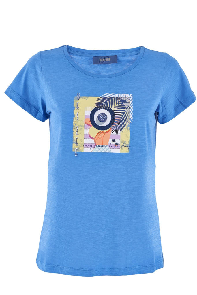 YES ZEE T-SHIRT DONNA SCOLLO A MADONNA, M/C