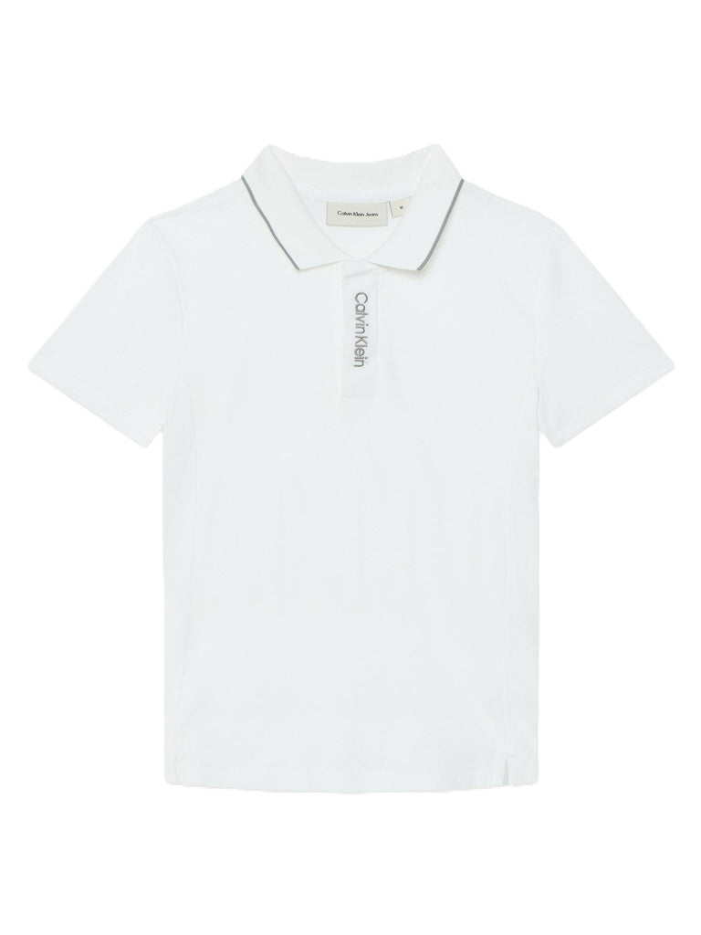 CALVIN KLEIN JEANS EMBRO. CK LOGO PIQUE POLO