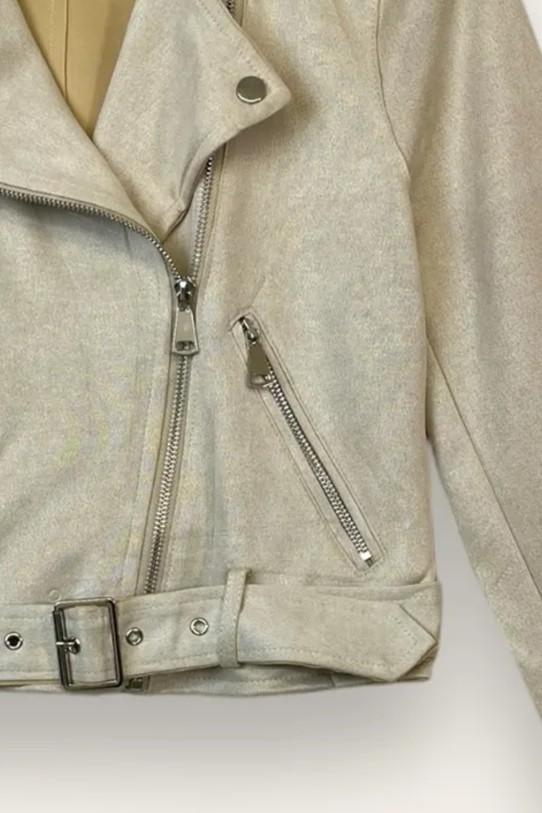 LOVEme Giacca chiodo in dainetto