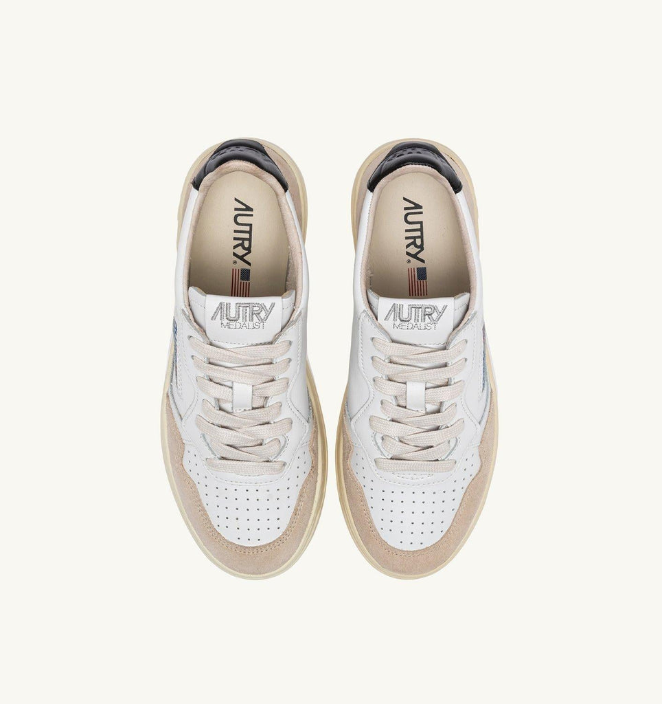 AUTRY MEDALIST LOW MAN LEAT/SUEDE