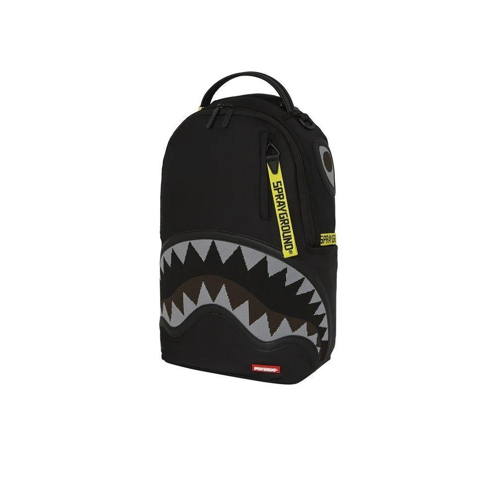 SPRAYGROUND SHARK CENTRAL YELLOW TAPE DLX SATIN BACKPACK