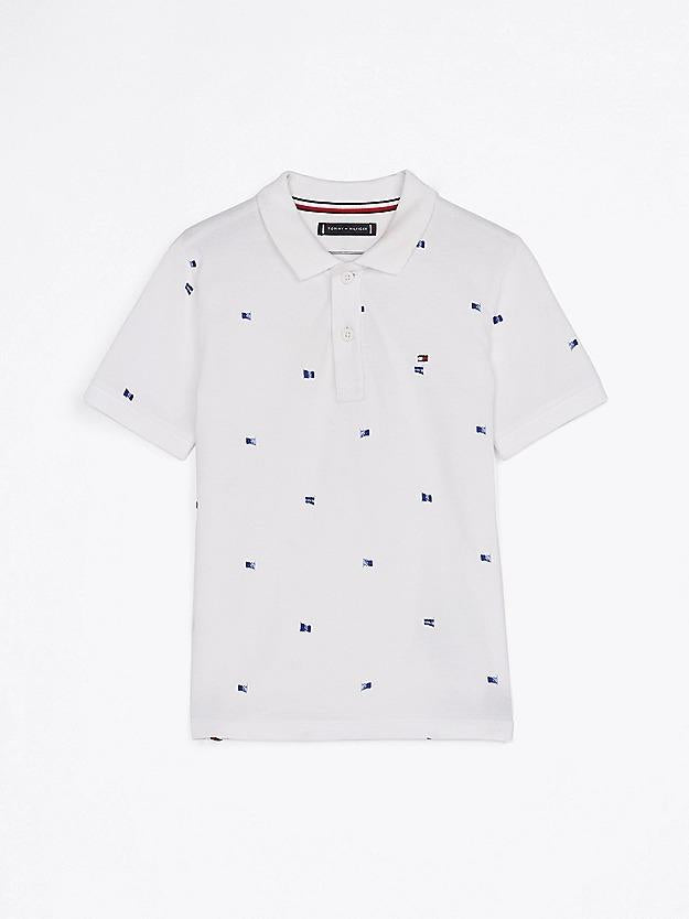 TOMMY HILFIGER FLAGS PRINTED REG POLO SS