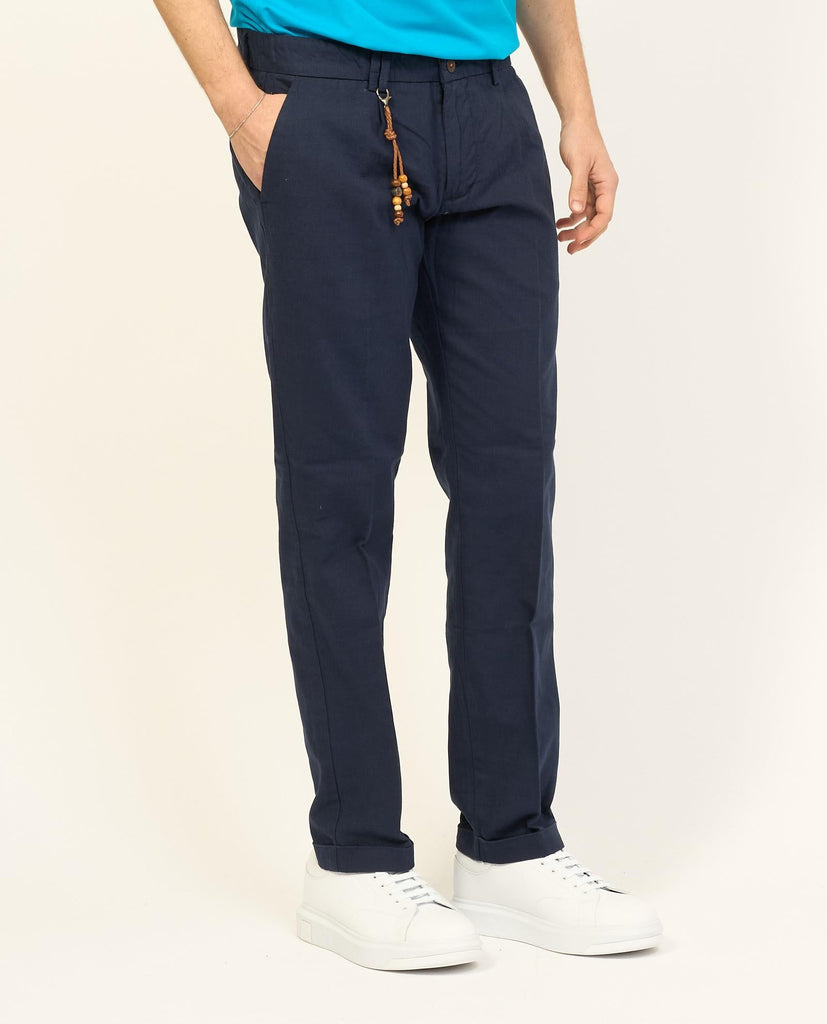 YES ZEE PANTALONE UOMO TIPO CHINOS CON PINCES