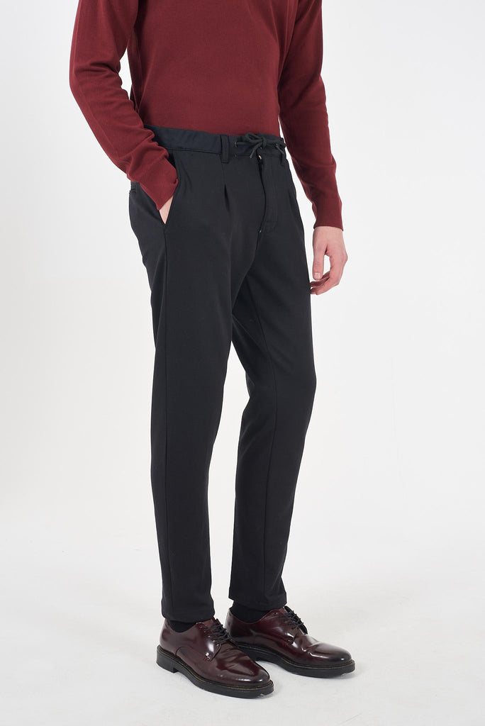 YES ZEE PANTALONE UOMO, COULISSE + ELASTICO, PINCES