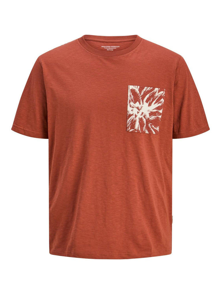 JACK AND JONES JORSPLIT AOP POCKET TEE SS CREW NECK