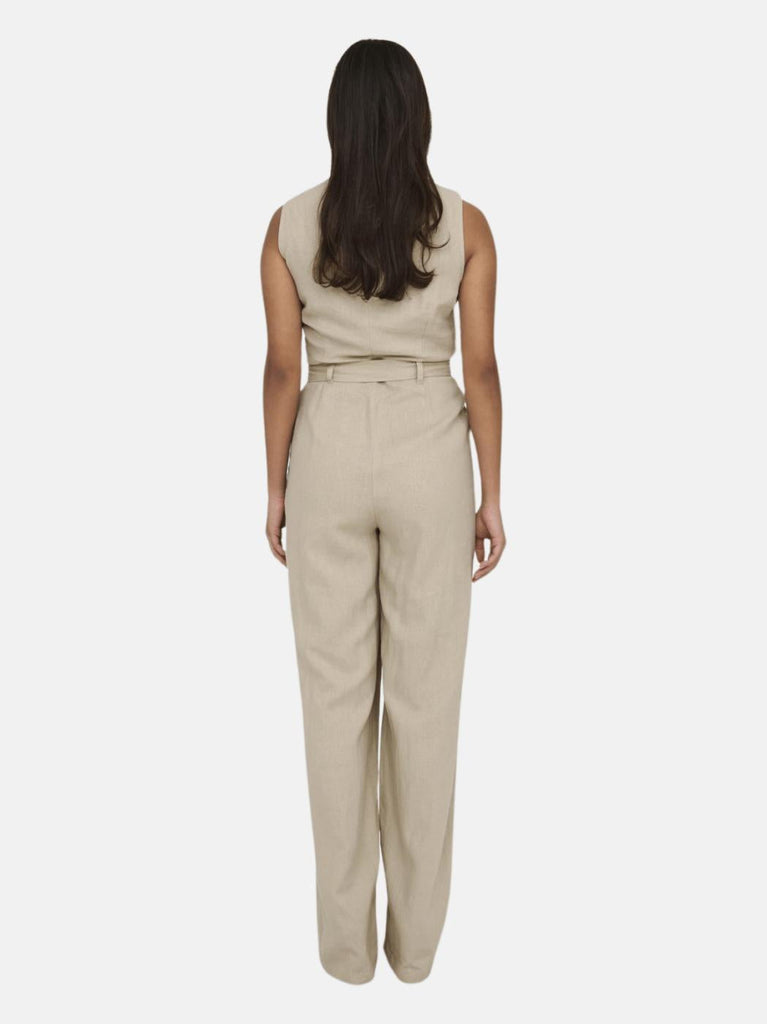 ONLY ONLCARO S/L BELT LINEN JUMPSUIT CC PNT