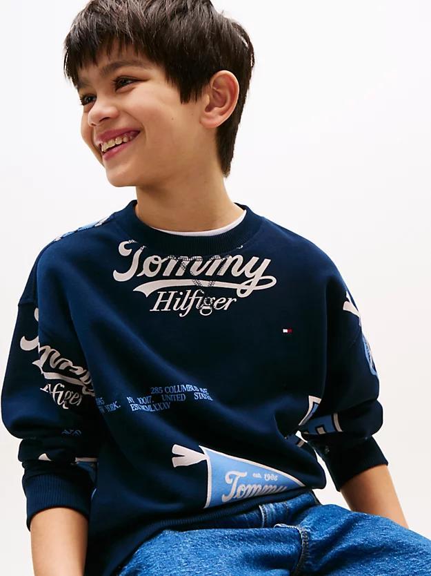 TOMMY HILFIGER ALL OVER PRINTED SWEATSHIRT