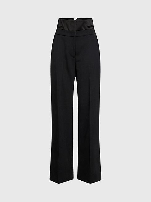 CALVIN KLEIN TUX SATIN WOOL CORSE