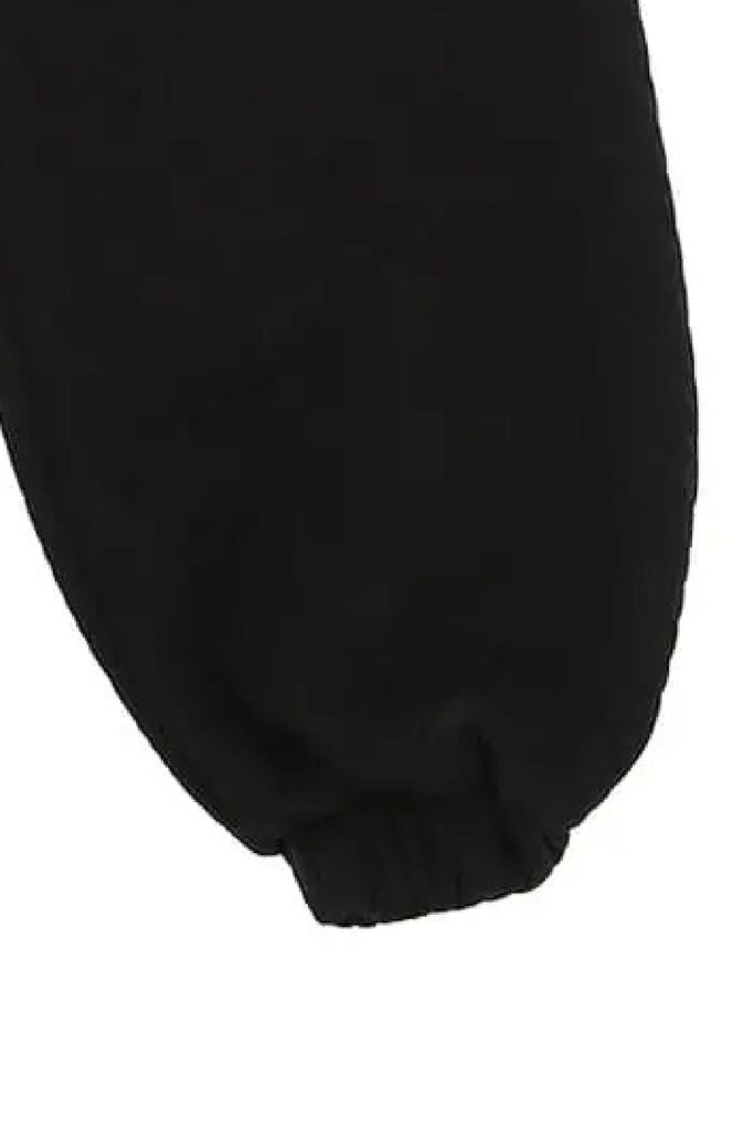 ELISABETTA FRANCHI La Mia Bambina JOGGERS IN FELPA EMBOSSED CON PLACCA EF NERO