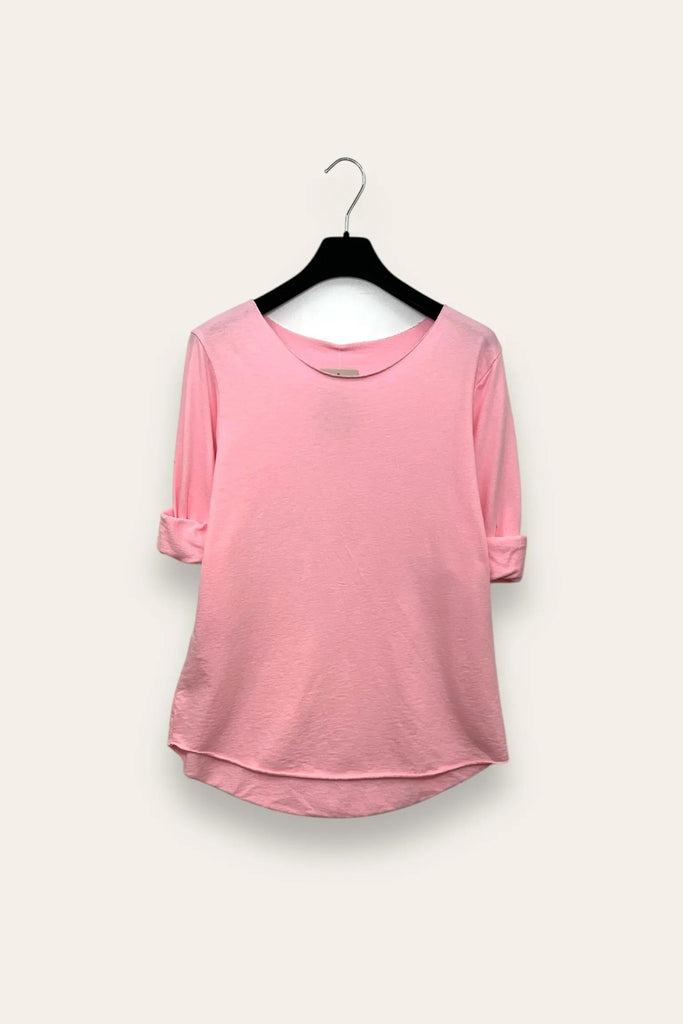LOVEme Maglietta girocollo in cotone garzato