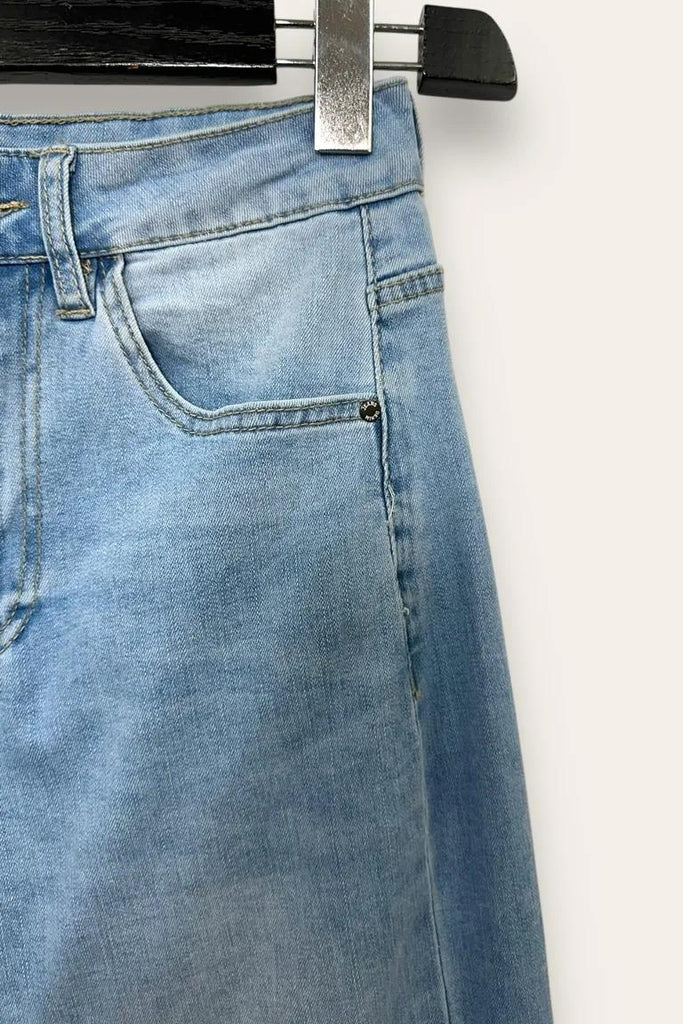 LOVEme Jeans a palazzo con cucitura particolare