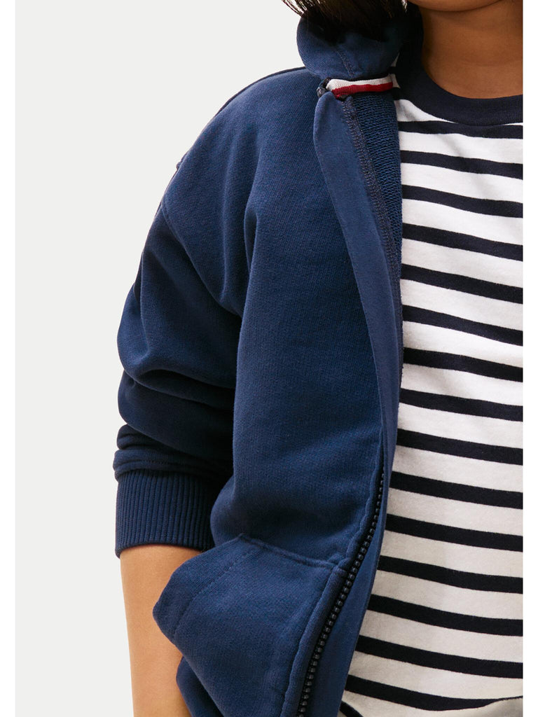 TOMMY HILFIGER TONAL FLAG EMB  ZIP HOODIE