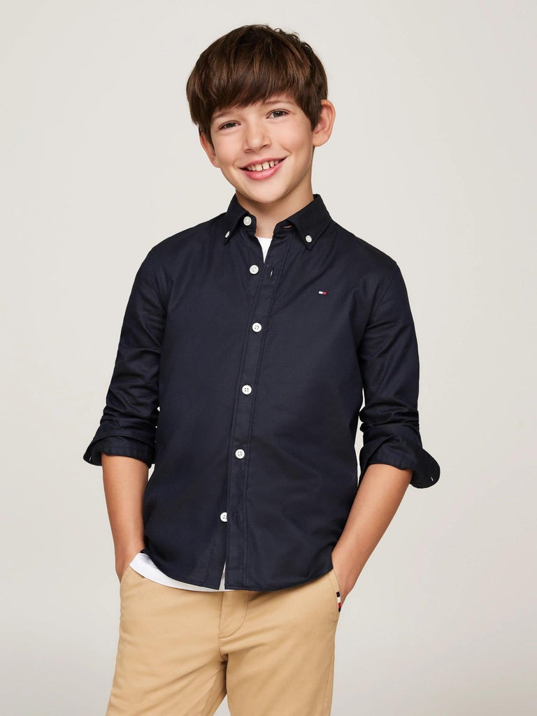 TOMMY HILFIGER DOBBY REGULAR SHIRT LS
