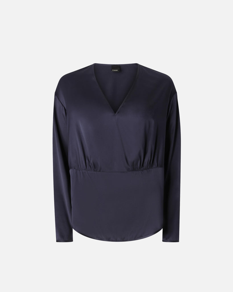 PINKO FRISELLA BLUSA SATIN SETA STRE