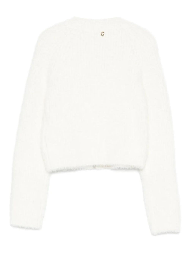 GUESS SWEATER LS CROP TOP ZIPPER