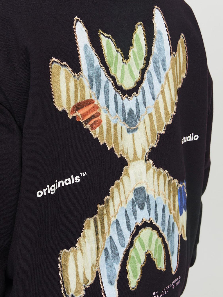 JACK AND JONES JORPORTO PATTERN SWEAT HOOD