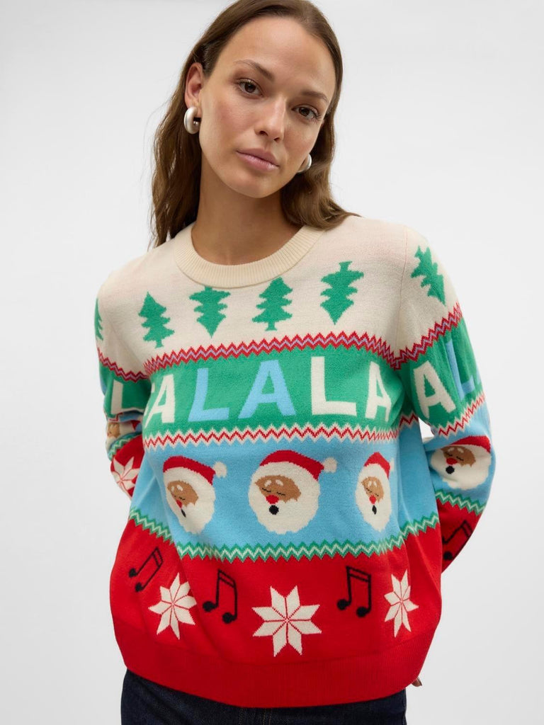VERO MODA VMCHRISTMASSTUFF LS O-NCK PULL. BOX XMAS