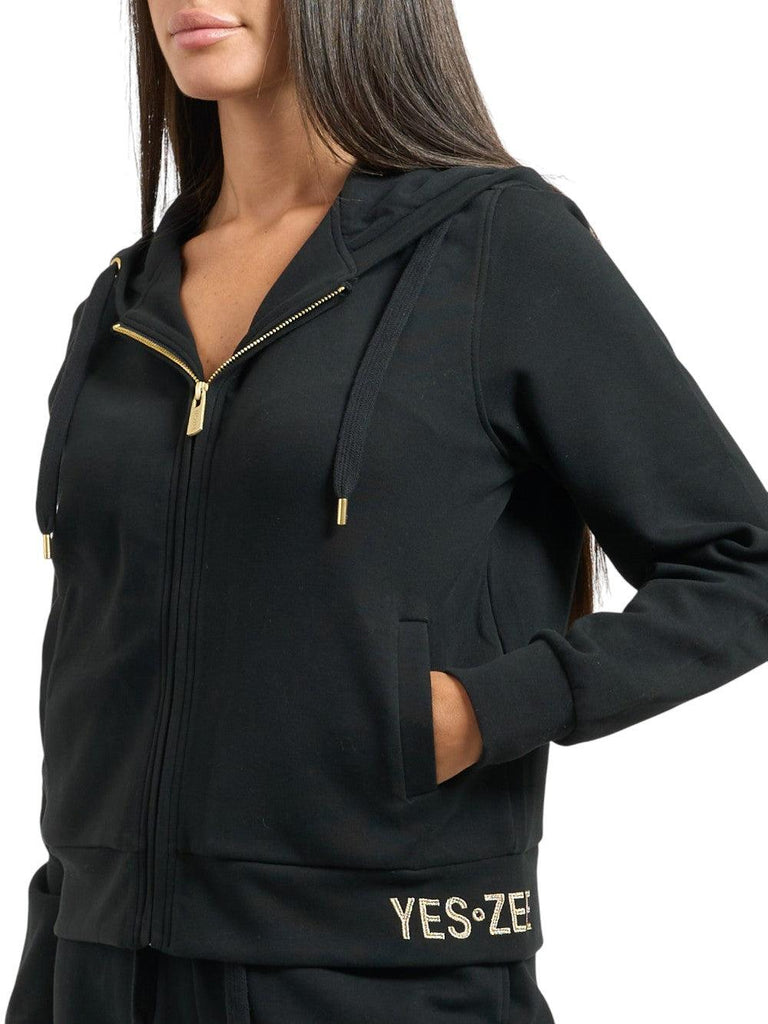 YES ZEE FELPA DONNA FULLZIP IN PUNTO MILANO, CAPPUCCIO