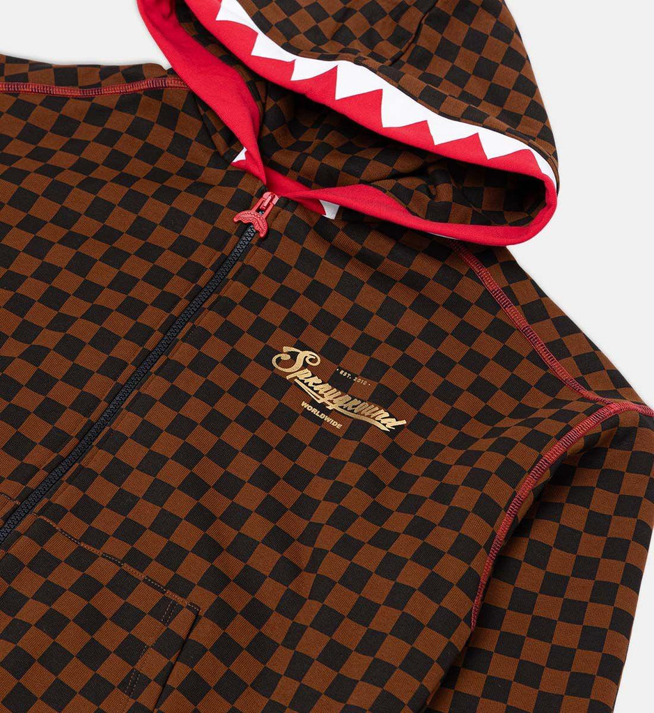 SPRAYGROUND TAKEOVER THE THRONE CHECKERED FULL-ZIP