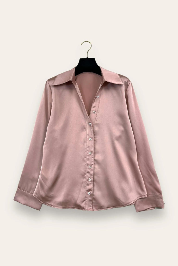 LOVEme Camicia in raso scollo a V