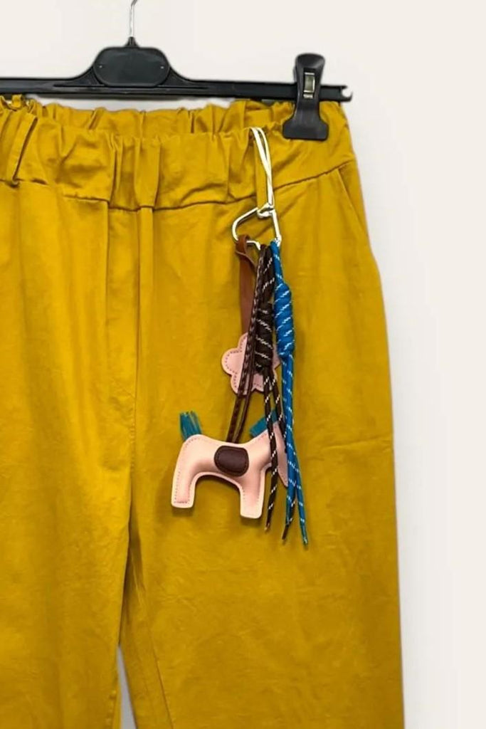 LOVEme Pantalone morbido con gadget portachiavi, elastico in vita