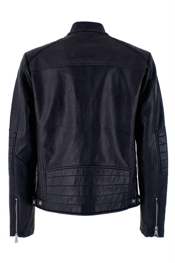 YES ZEE GIUBBINO UOMO IN PU TIPO BIKER