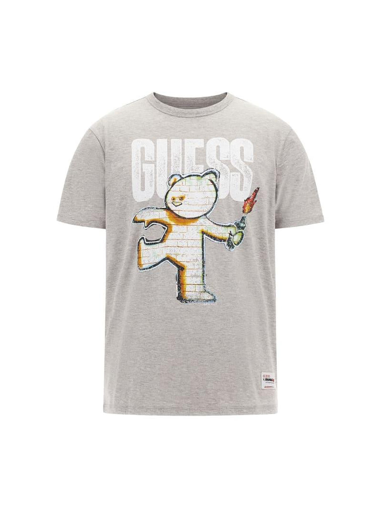 GUESS SS BSC MOLOTOV TEDDY HTHR TEE