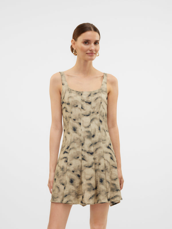 VERO MODA SNERLE S/L PLEAT MINI DRESS WVN EXP