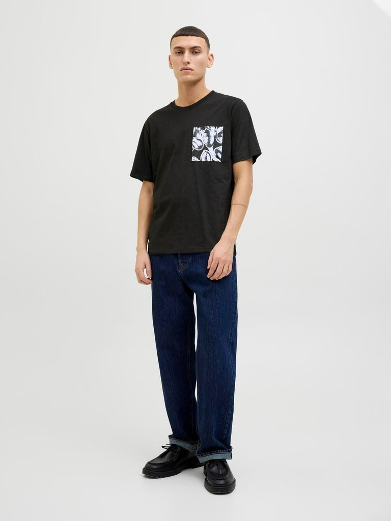 JACK AND JONES JORSPLIT AOP POCKET TEE SS CREW NECK