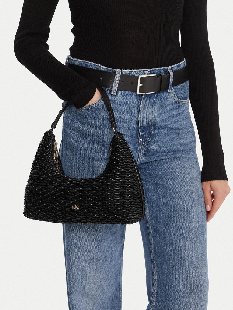 CALVIN KLEIN PLEATED SHOU?LDER BAG