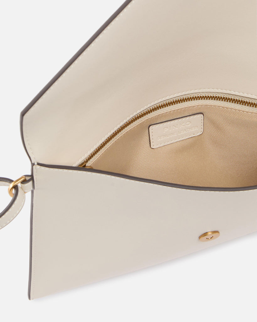 PINKO FLAT PURSE HANDLE VITELLO SETA