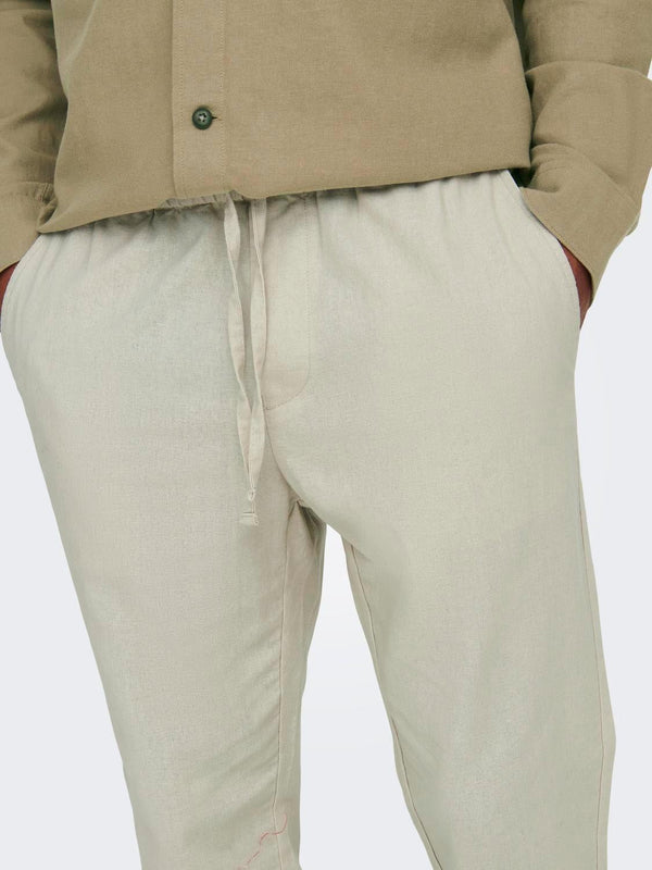 ONLY&SONS ONSLINUS CROP 0007 COT LIN PNT NOOS