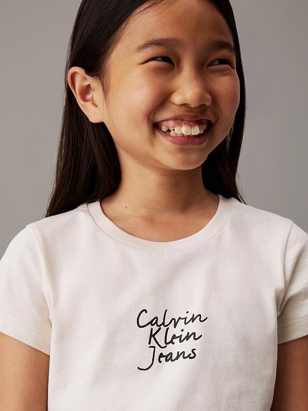 CALVIN KLEIN JEANS HANDWRITING LOGO SS SLIM T-SHI